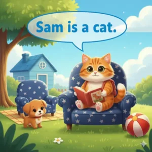 Primary Reading Sam is Cat